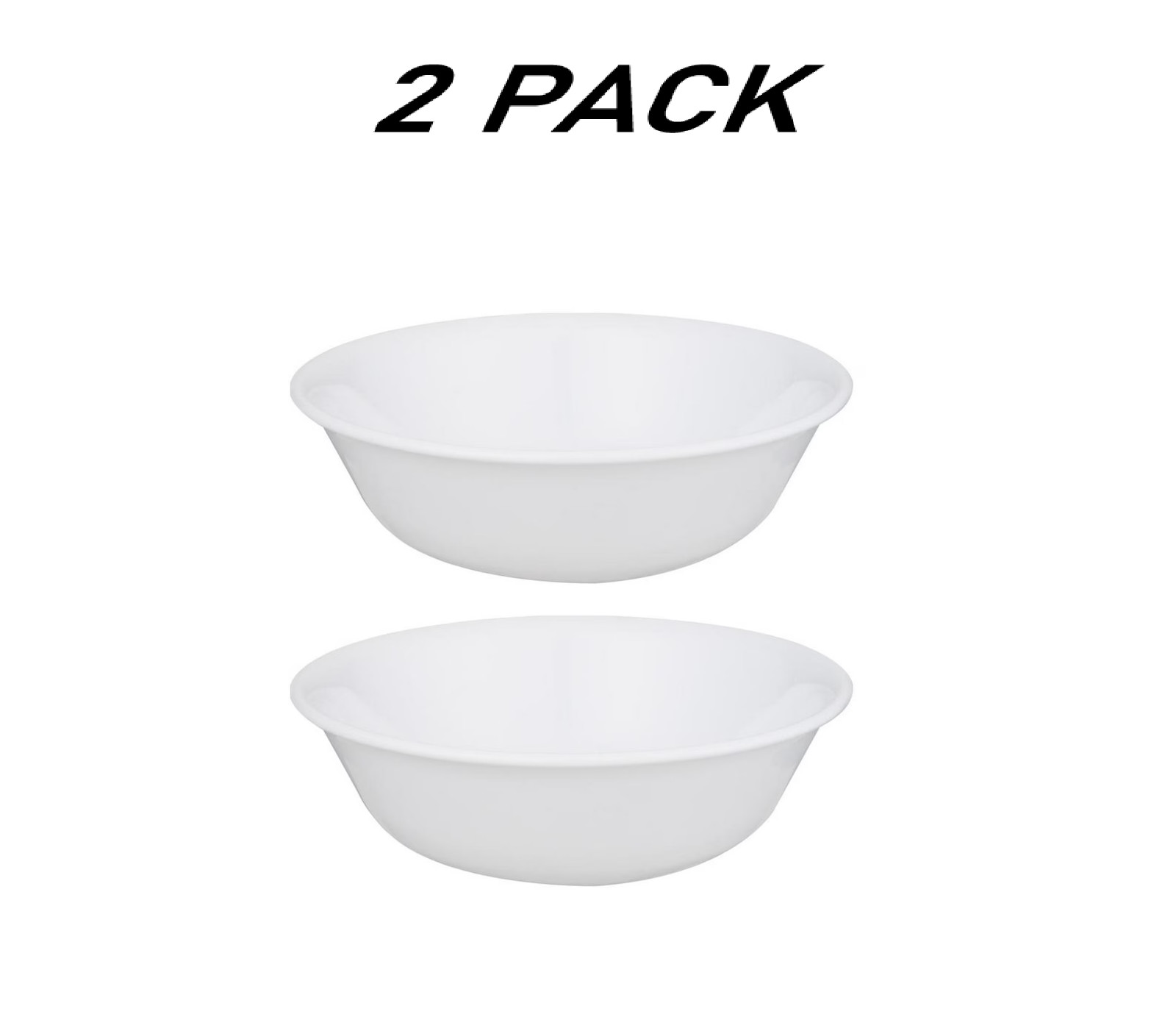 (2 pack) Corelle Winter Frost White 18 oz Soup Bowl.