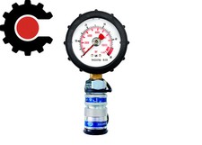 Hydrajaws Analogue Gauge 25 kN, Dual-Scale kN/lbf Male Coupler