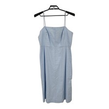 Theory Dress Strappy A-line Midi sleeveless blue size 16