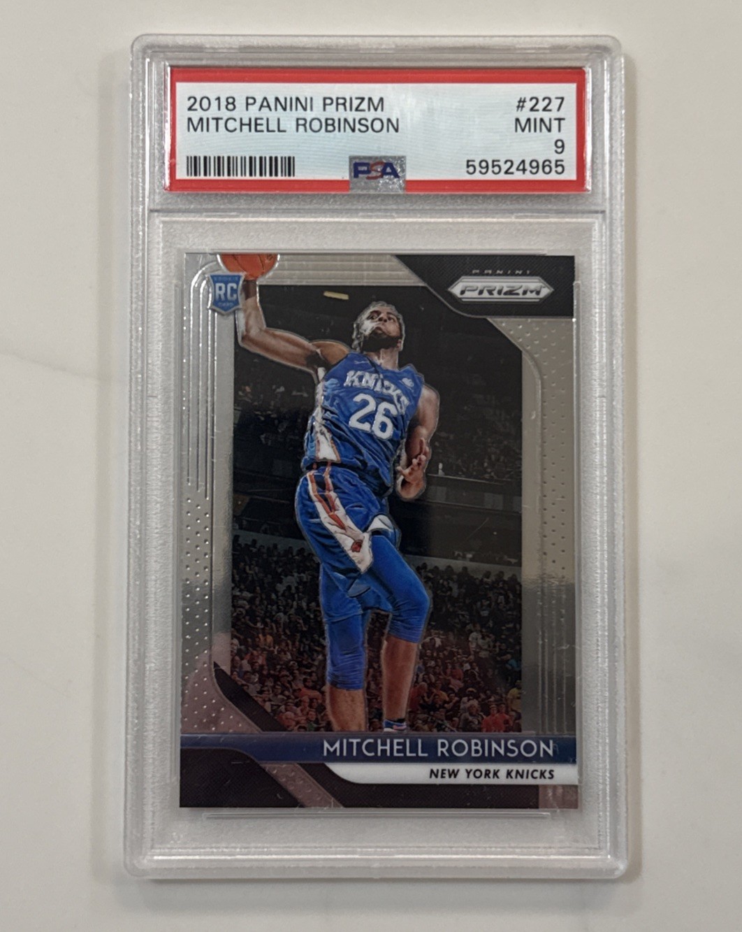 2018 PANINI PRIZM #227 MITCHELL ROBINSON ROOKIE RC PSA 9