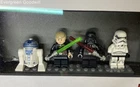 Collection of 4 LEGO Star Wars Minifigures Framed Approx 11x7 Inches