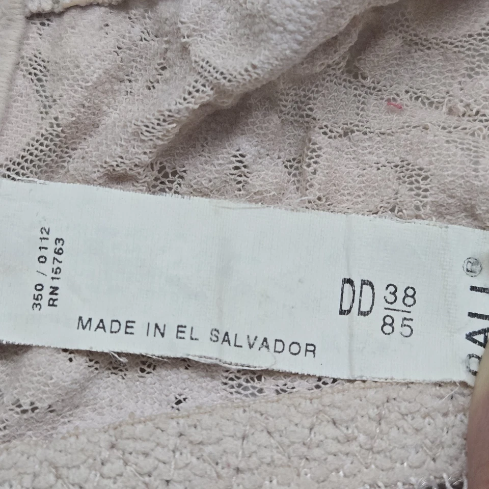 Bali Women Bra 38DD Pink Floral  Minimizer Unlined Underwired Lace Bow - Image 4 of 4