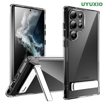 Samsung Galaxy Handyhülle Transparent mit Aufsteller und Schutzfunktion