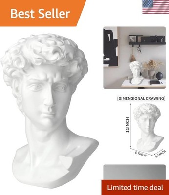 11in Greek Statue of David, Classic Roman Bust Greek Mythology Sculpture for ...