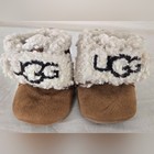 UGG Infant Bixbee Baby Booties Chestnut/White Faux Fleece Upper, size L (2/3)