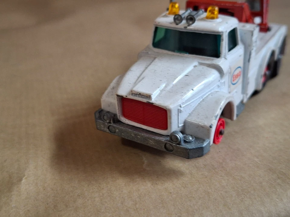 Matchbox Kingsize K-2 Scammell Heavy Wreck Truck bianco, con parti mancanti - Immagine 3 di 4