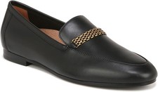Vionic Women's Charlotte Loafer Black Gold Leather 6M