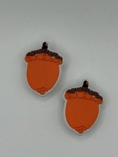 ACORN Autumn Fall Harvest Thanksgiving shoe Charm 2pc