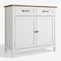 Modern 2 Door Sideboard Storage Cabinet Cupboard with 2 Drawers Kitchen Hallway