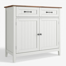 Modern 2 Door Sideboard Storage Cabinet Cupboard with 2 Drawers Kitchen Hallway
