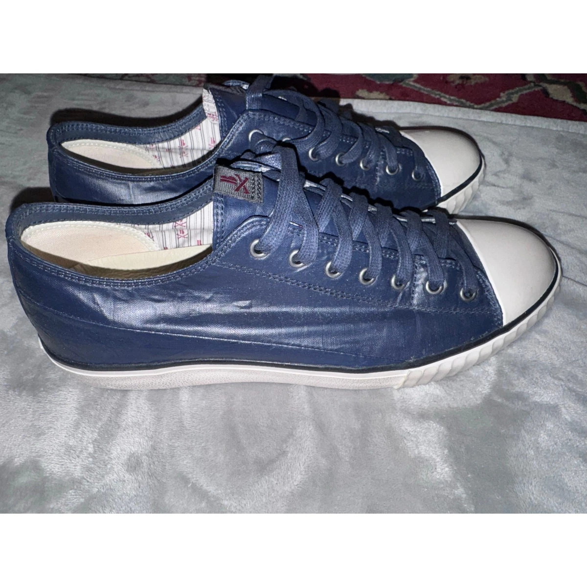 NIB Bootleg John Varvatos coated linen sneakers men’s sz 10.5 blue NIB Bootleg John Varvatos coated linen | Mercari main image 3