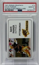 Dave Parker PSA 10 -1981 Perma-Graphics ‘Superstars ’ -Pirates, Reds, Cobra, HOF