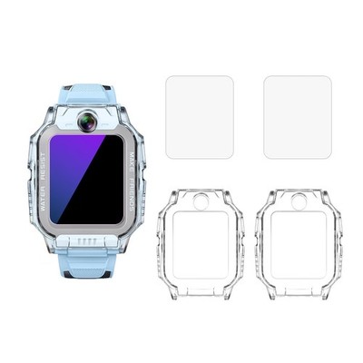 2 Transparente Schutzhüllen + 2 Schutzfolien für imoo Watch Phone Z7
