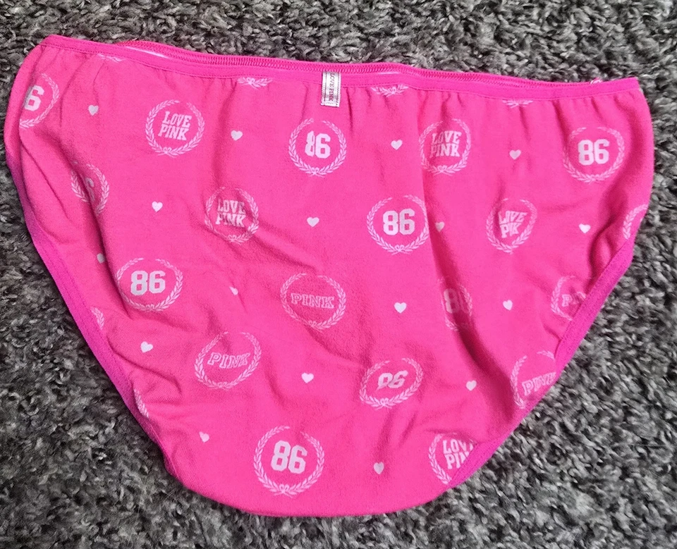 Vtg Pink Victoria Secret Panties Extra Low-Rise Bikini M Love Pink - Image 3 of 4