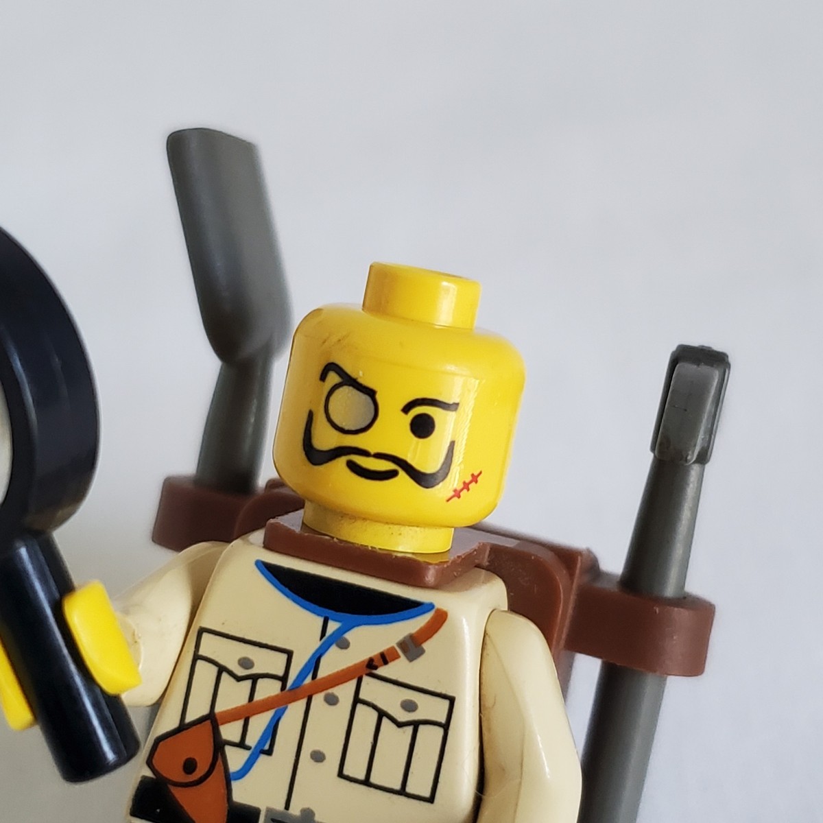 LEGO ADVENTURERS LORD SAM SINISTER MINIFIGURE USED Incomplete With