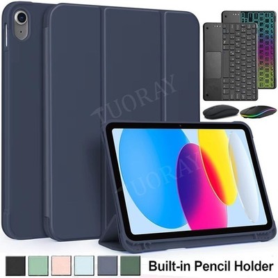 Hülle für iPad 11 10 9 8 7th Air 6 5 4 3 Pro 11'' QWERTZ Tastatur mit Touchpad