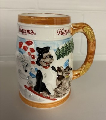 Vintage Hamm's Beer 1987 Limited Edition Pabst Brewing Bear Stein Winter Mug