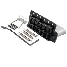 Wilkinson Black 54mm 6-Screw Vintage Bent Saddle Tremolo Bridge For Strat Guitar