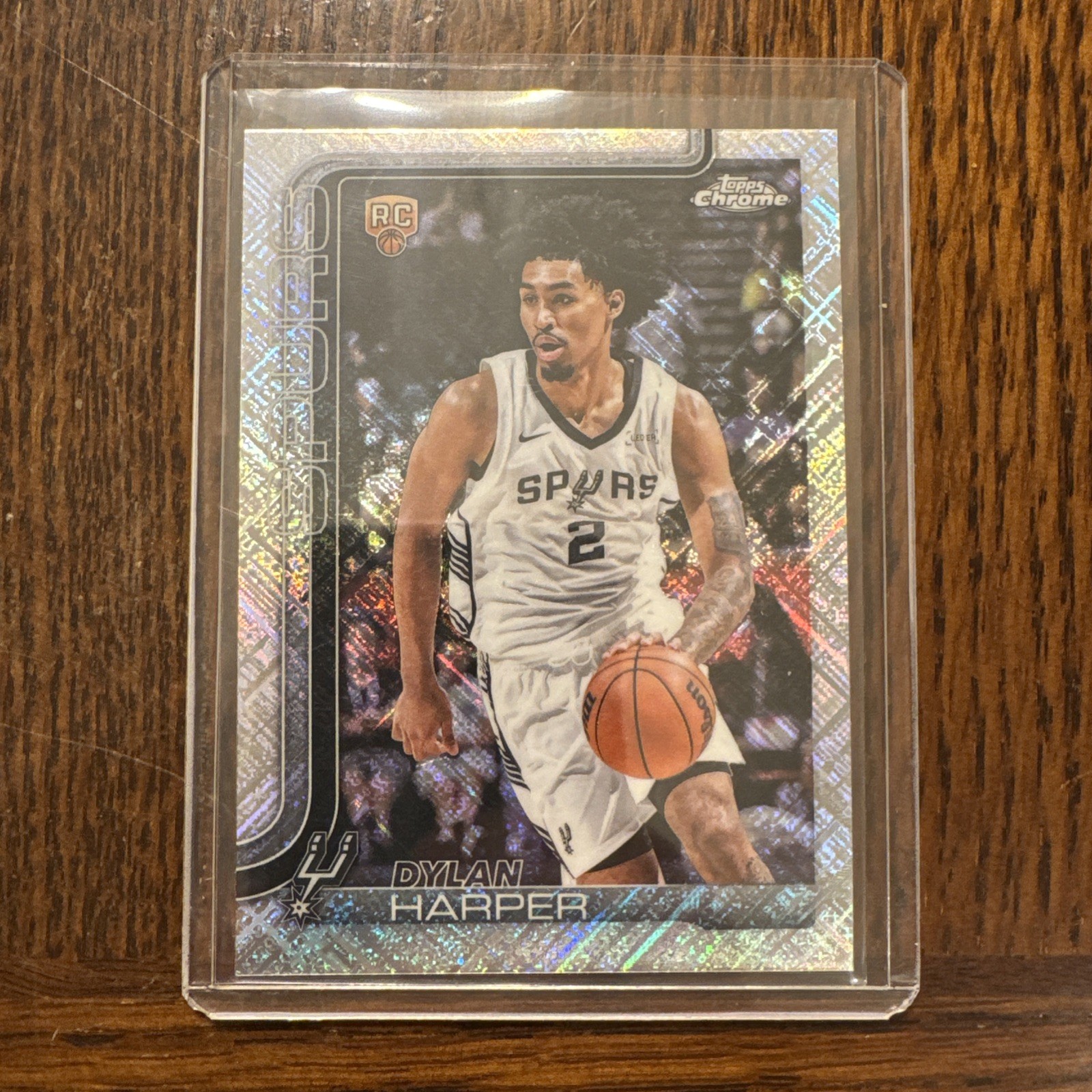 2025-26 Topps Chrome Dylan Harper RC Skylight Refractor #252 Spurs Rookie SP
