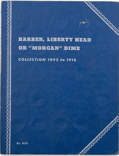 US Barber Dimes Album 1892 - 1916 (30 Different Coins) Circulated - 1065B