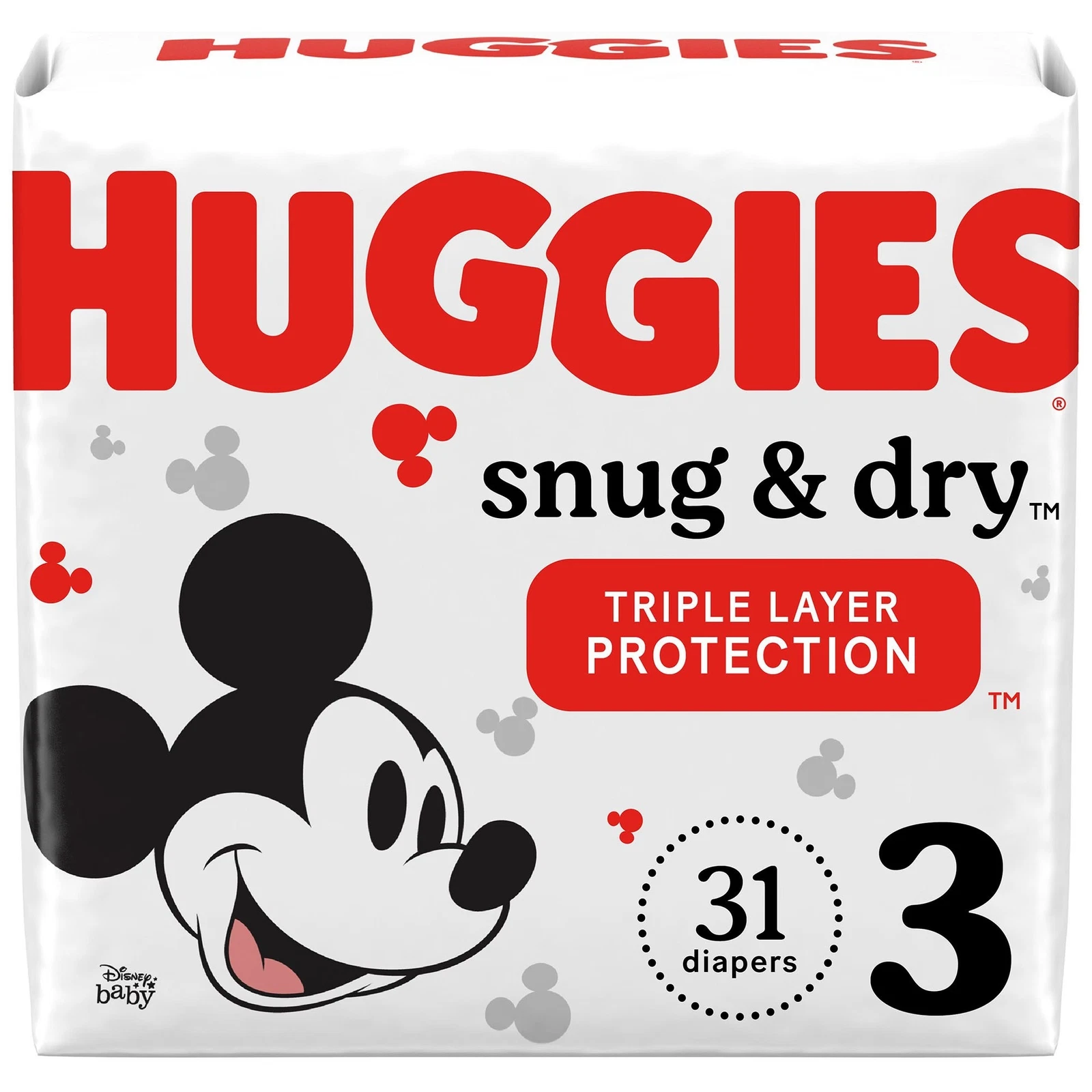 Huggies Snug and Dry Diapers Size 3 Jumbo Pack 31 Ct CA of 124