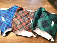 Washable Male Dog Belly Wrap Diaper Size Small by Wegreeco Plaid Set of 3