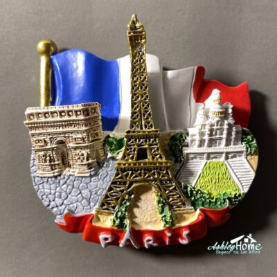 France Paris Eiffel Tower Arc De Triomphe Tourist Gift Souvenir 3D Fridge Magnet
