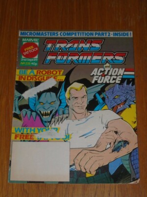 TRANSFORMERS BRITISH WEEKLY #233 2ND SEPTEMBER 1989 MARVEL UK COMIC