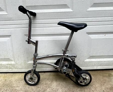 JustGo RUNT Mini Bicycle "Clown Bike" Circus Cycle Rare Chrome Version