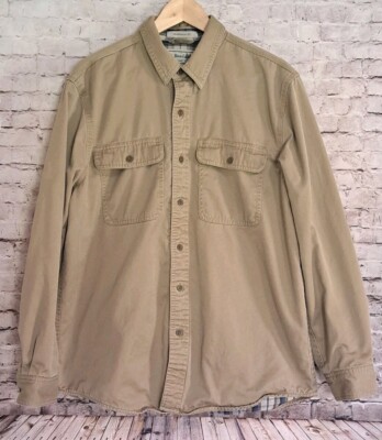 LL Bean L/S Button Up Lined Shirt Jacket Medium Shacket