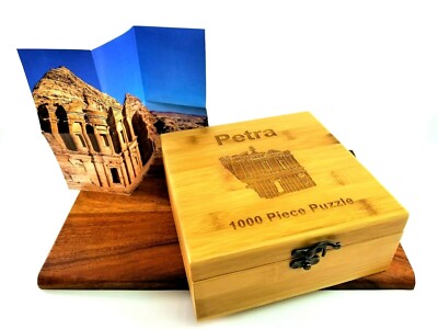 PETRA 1000 Piece Puzzle Etched Wooden Box Factory Sealed with Poster Travel love