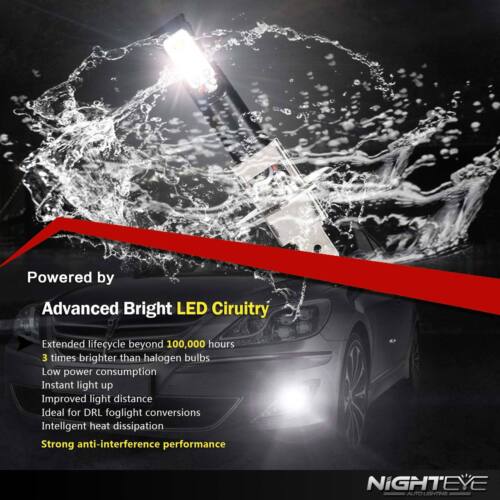 NIGHTEYE H1 LED Fog Light Driving DRL Bulbs 160W 6000K Super Bright White 5530 - Picture 5 of 10