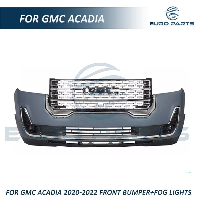 Kit de parachoques delantero con conjunto de luces antiniebla de rejilla para GMC ACADIA 2020 2021 2022 Foto 3 de 4