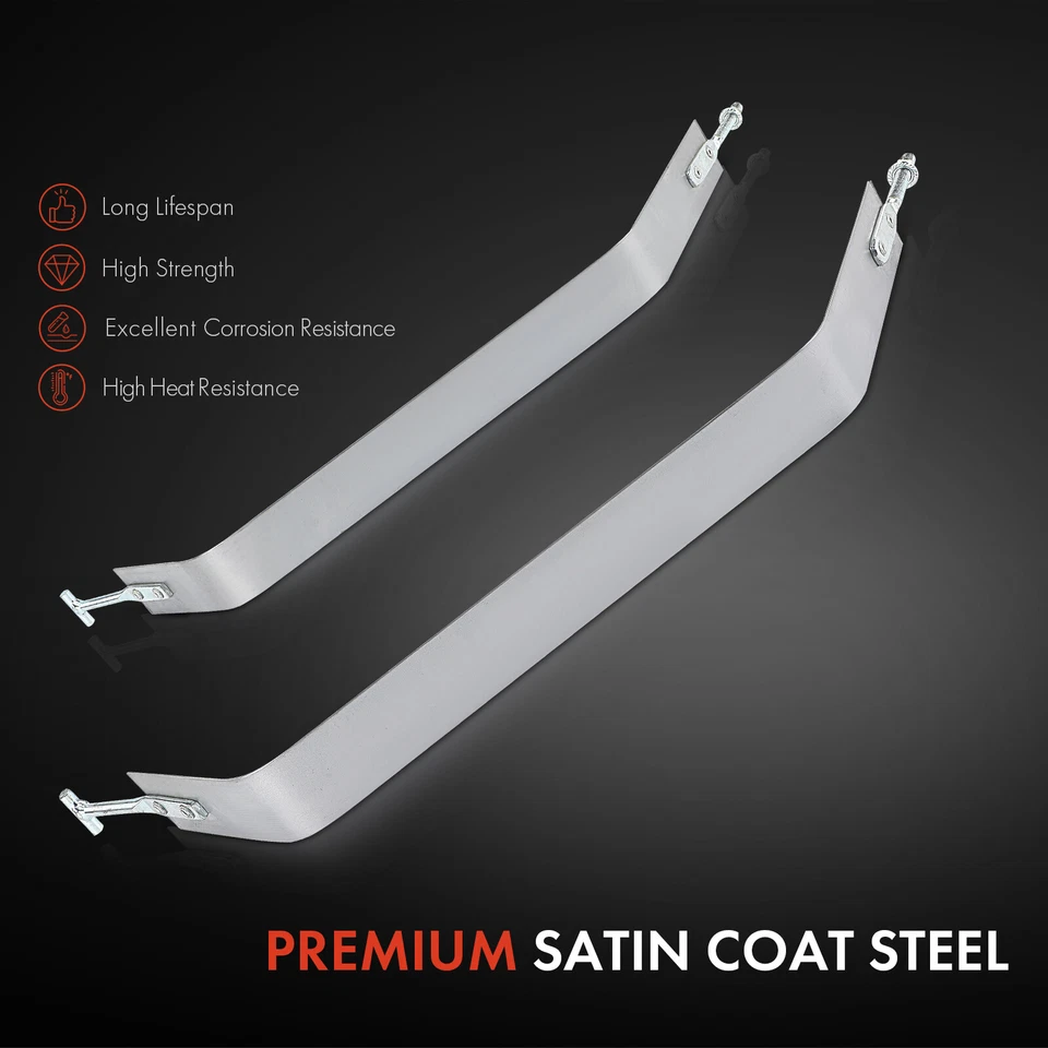 2x Steel Fuel Tank Straps for Ford E-100 Econoline E-150 Econoline Club Wagon - Image 2 of 4