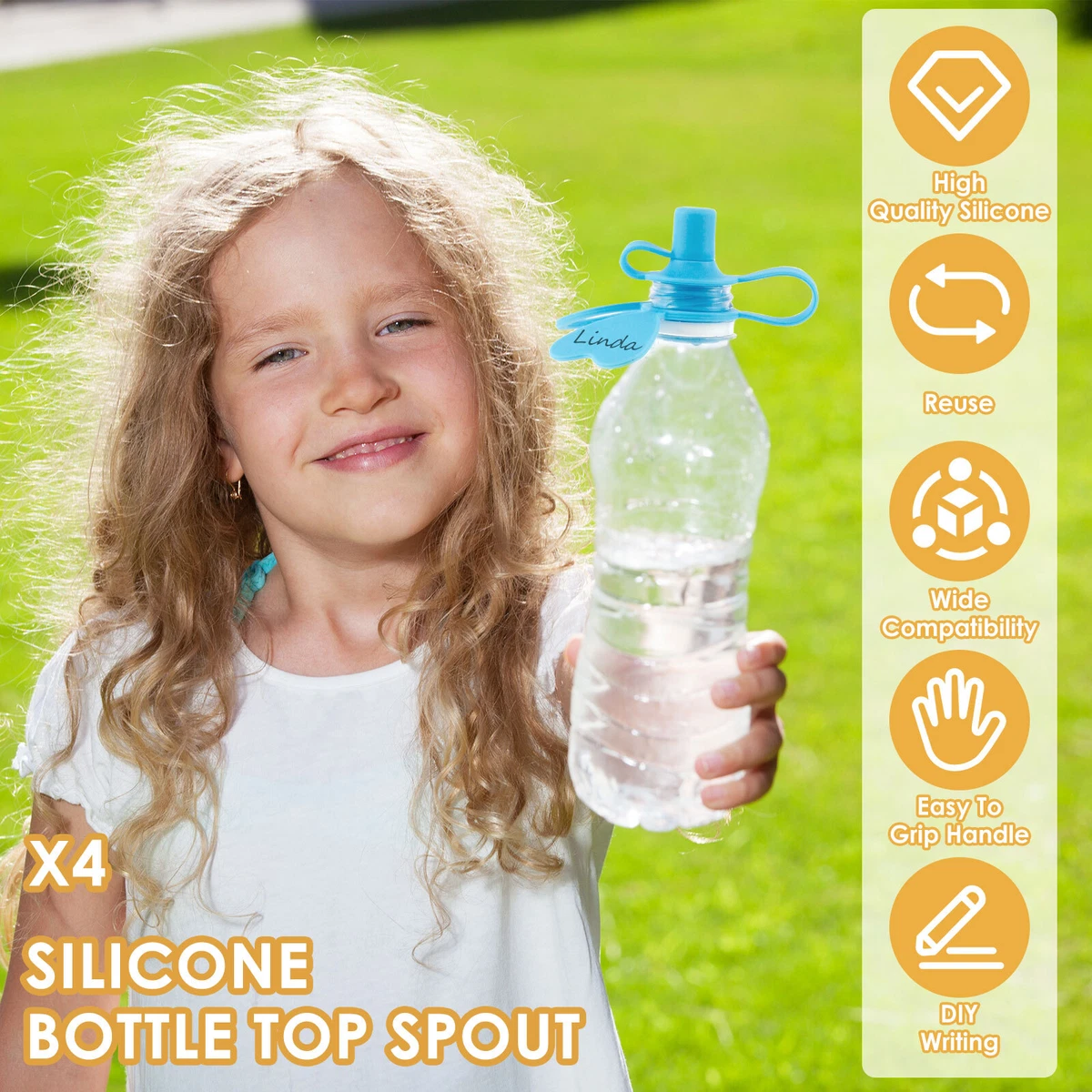 Green Sprouts Water Bottle Cap Adapter Toddler To 24 Months