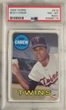 1969 Topps Baseball #510 : ROD CAREW - PSA 8 OC (NM-MT) VTG 3rd Year STUNNER!