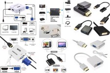 Konverter VGA auf HDMI zu VGA Adapter Displayport auf DVI Digital zu Analog 