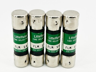 New Lot of 4 Littelfuse FLM-1A Time Delay Slow Blow Fuse 1A 250V