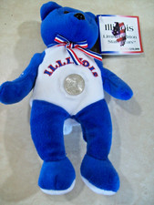 Limited Treasures Coin Bear 2001 Illinois 21st State Quarter Numbered 9"