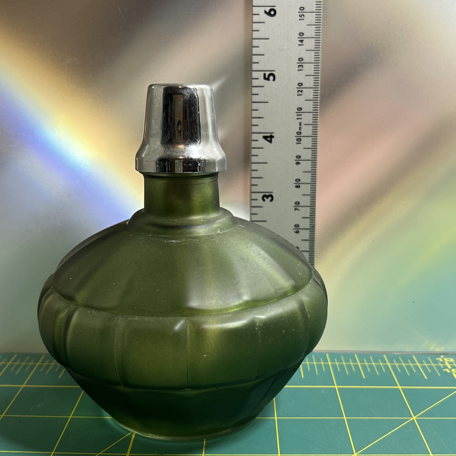 Redolere Fragrance Oil Lamp Bottle Wick Green Glass Round Made In USA