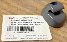 ~NEW GENUINE PACCAR OEM KENWORTH PETERBILT DARK CHARCOAL VISOR CLIP S16-1023-611