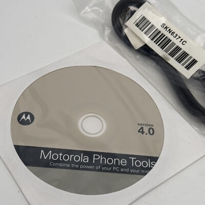 Original Motorola Mobile Phone Tools CD Software Version 4.0 Mini-USB Data Cable