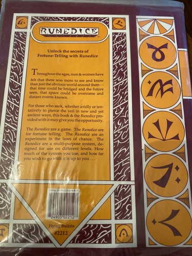 Gioco da tavolo bufalo volante nuovo sigillato libro Runedice include 5 dadi. - Foto 2 di 4