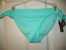 No Boundaries Juniors Swimsuit Bottom Medium 7-9 Aqua Mint Side Tie