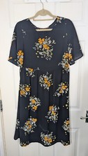 Zara Black Floral Bohemian Dress Size Medium
