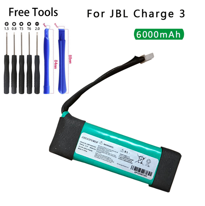 6000mAh Battery For JBL Speaker Charge GSP1029102A with