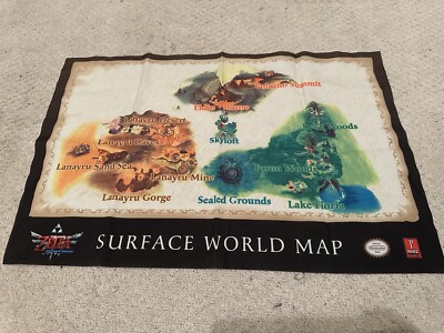 The Legend of Zelda: Skyward Sword Surface World Map Nintendo Wii - Map Only