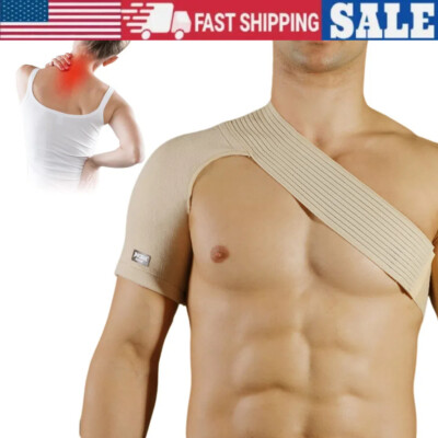 #ad Adjustable Shoulder Support Brace Pain Tendon Sprains Rotator Cuff Strap Belt $9.21