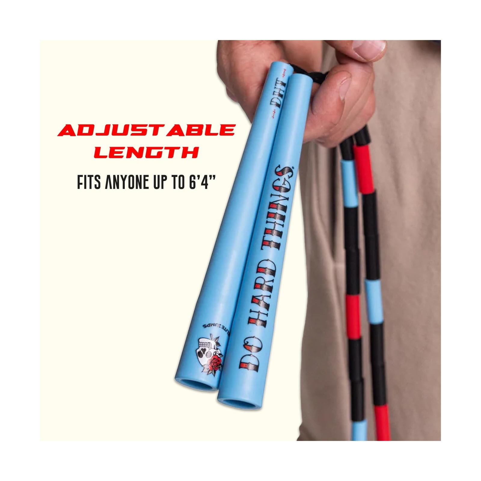 Elite Jumps - Do Hard Things Edge Beaded Jump Rope - For All Ages -... Fast Ship