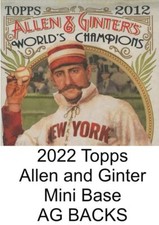 2012 Topps Allen and Ginter Base AG BACK Mini - You Pick